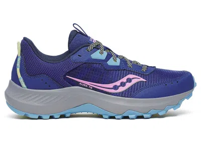 Pre-owned Saucony Aura Tr (women's) Sneakers In Azurite/tulip