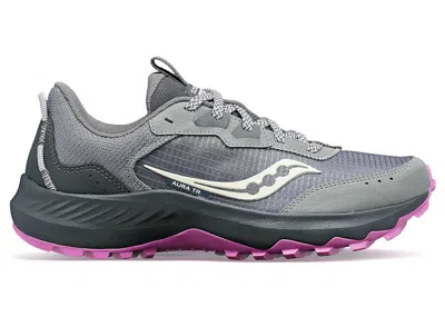 Pre-owned Saucony Aura Tr (women's) Sneakers In Fossil/grape