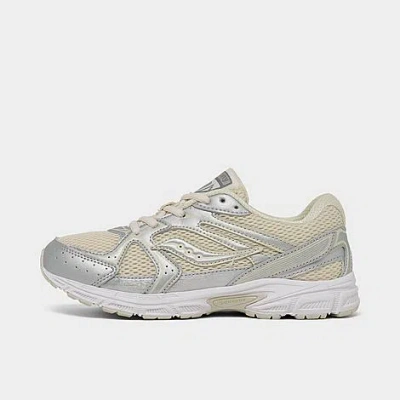 Saucony Big Kids' Ride Millenium Casual Shoes In Silver/cream