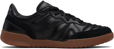Saucony Black 586i Leather Sneakers In Multi