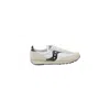 Saucony Black And White Leather Sneaker In White