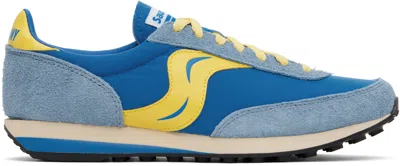 Saucony Blue & Yellow Trainer 80 Original Sneakers In Blue/mustard