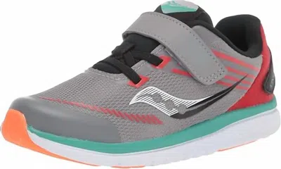 Saucony Kids' Boy's Kinvara 12 Jr Running Shoes In Grey/orange In Gray