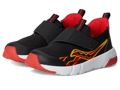 Saucony Breeze Sport Jr (toddler) Kid's Shoes Black/red : 7 Toddler M, Textile In Multi