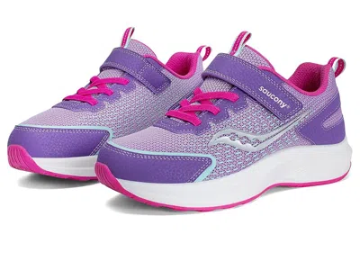 Saucony Cohesion Fst (little Kid/big Kid) Kids Shoes Purple/pink : 2 Little Kid M, Textile In Multi