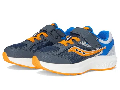 Saucony Cohesion Kdz A/c Sneakers (little Kid/big Kid) Kid's Shoes Navy/peel/blue : 3 Little Kid W