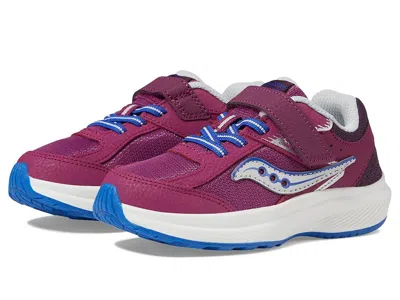 Saucony Cohesion Kdz A/c Sneakers (little Kid/big Kid) Kid's Shoes Plum : 3 Little Kid W, Synthetic In Purple