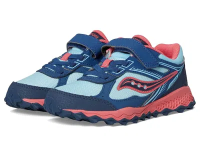 Saucony Cohesion Tr14 A/c Trail Running Shoes (little Kid/big Kid) Kid's Shoes Aqua/coral : 12 Little Kid W, In Blue