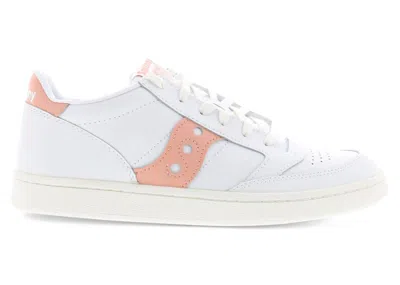 Pre-owned Saucony Court Pu (women's) Sneakers In White/blush In Multi
