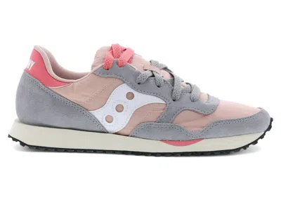 Pre-owned Saucony Dxn Trainer (women's) Sneakers In Grey/pink