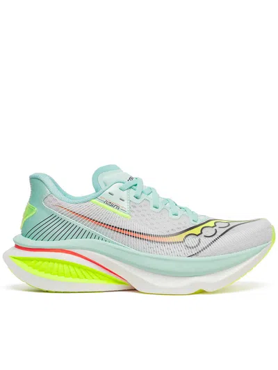 Saucony Breathable Mesh Running Shoe With Cushioned Sole In Multi