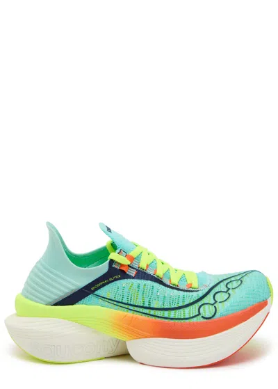 Saucony Endorphin Elite 2 Mesh Sneakers In Blue