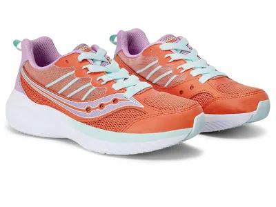 Saucony Endorphin Kdz 2.0 (little Kid/big Kid) Kid's Shoes : 11.5 Little Kid M, Leather In Orange