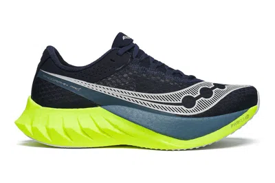 Pre-owned Saucony Endorphin Pro 4 Navy Citron In Navy/citron