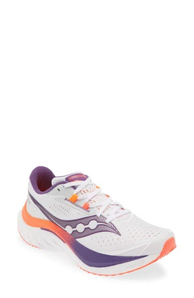 Saucony Endorphin Speed 4 Running Shoe In White/ Violet