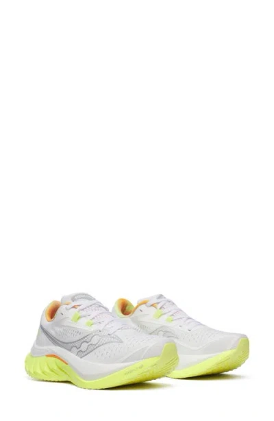 Saucony Endorphin Speed 4 Running Shoe In White/sunny