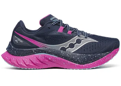 Pre-owned Saucony Endorphin Speed 4 (women's) Sneakers In Navy Blue/fuchsia In Multi