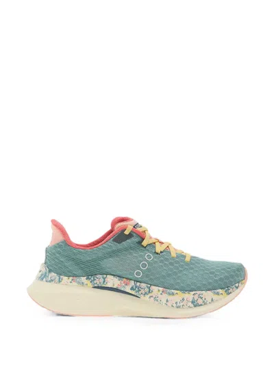 Saucony Endorphin Speed 5 Floral-print Sneakers In Green