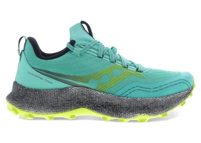 Pre-owned Saucony Endorphin Trail (women's) Sneakers In Cool Mint/acid In Green