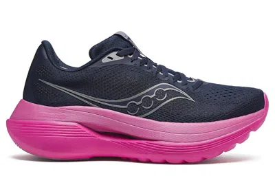 Pre-owned Saucony Endorphin Trainer (women's) Sneakers In Navy Blue/fuchsia
