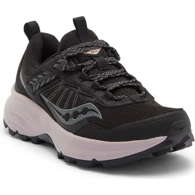 Saucony Excursion Tr17 Running Shoe In Black/ Woodrose