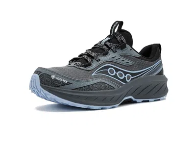 Saucony Excursion Tr18 Gtx(r) Women's Running Shoes Carbon/skyward: 12 B - Medium In Multi