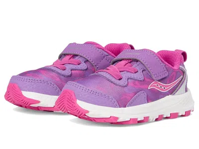 Saucony Flash A/c 3.0 Jr (toddler) Kid's Shoes Purple/magenta : 6.5 Toddler W, Leather In Multi