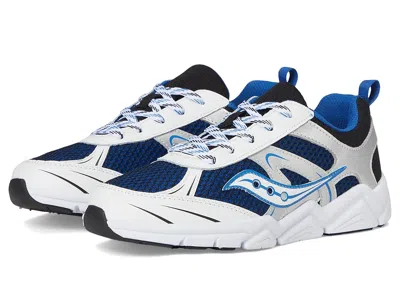 Saucony Flash Xt (little Kid/big Kid) Kid's Shoes White/blue : 13.5 Little Kid M, Textile In Multi