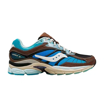 Pre-owned Saucony Footpatrol X Progrid Omni 9 'blue Brown' | Men's Size 5