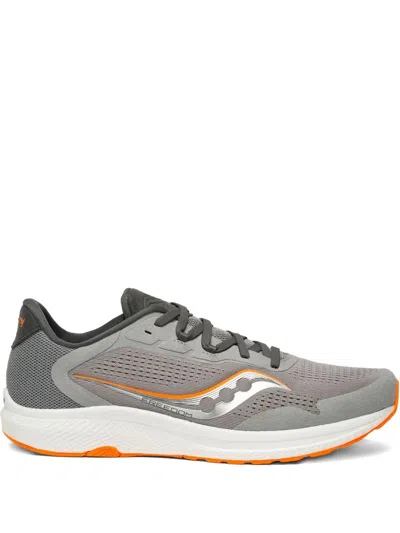 Saucony Freedom 4 "alloy/vizi Orange" Sneakers In Gray