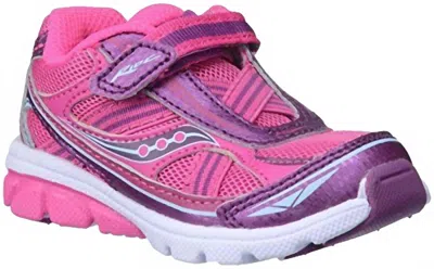 Saucony Kids' Girl's Ride Sneakers In Pink/purple