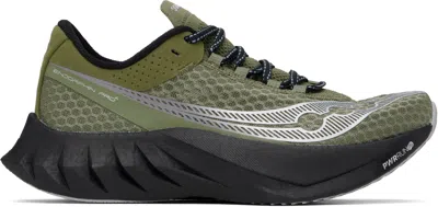 Saucony Green Endorphin Pro 4 Sneakers In Olivine/black