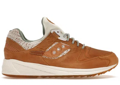 Pre-owned Saucony Grid 8500 Ramen Sneakers In Miso Brown/miso Green
