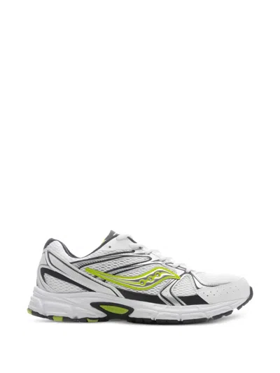 Saucony Grid Mesh-panelled Sneakers In Gray