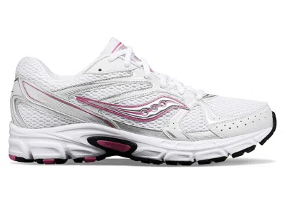 Pre-owned Saucony Grid Ride Millennium (women's) Sneakers In White/pink