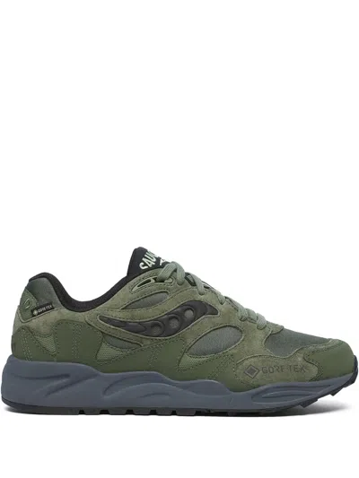 Saucony Grid Shadow 2 Gtx "forest/black" Sneakers In Green