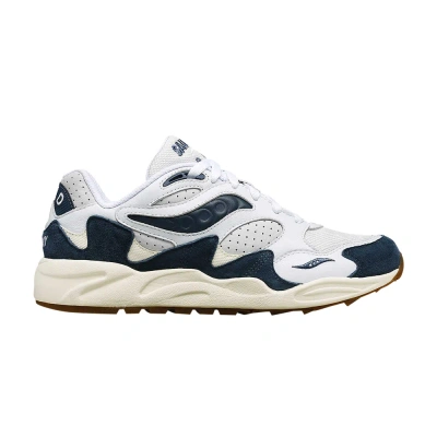 Pre-owned Saucony Grid Shadow 2 'ivy Prep - White Navy' In Blue