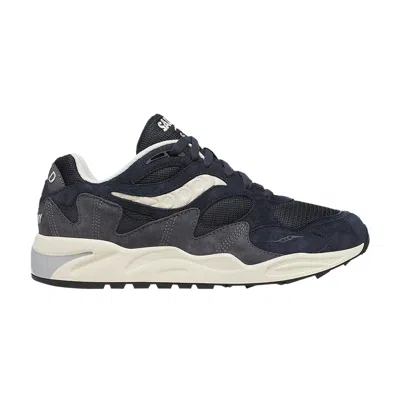 Pre-owned Saucony Grid Shadow 2 'navy Cream' In Blue