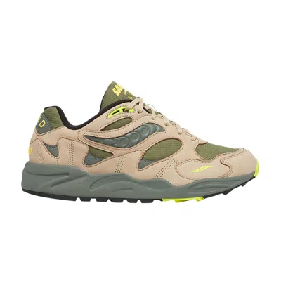 Pre-owned Saucony Grid Shadow 2 Premium 'avocado Beige' In Green
