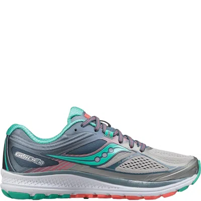 Saucony Guide 10 Grey / Teal S10350-5 Women's In Gray