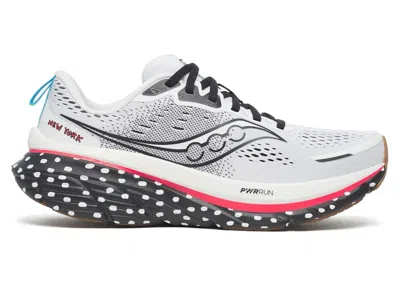Pre-owned Saucony Guide 18 Keith Haring Nyc Marathon (women's) Sneakers In White/black In Multi