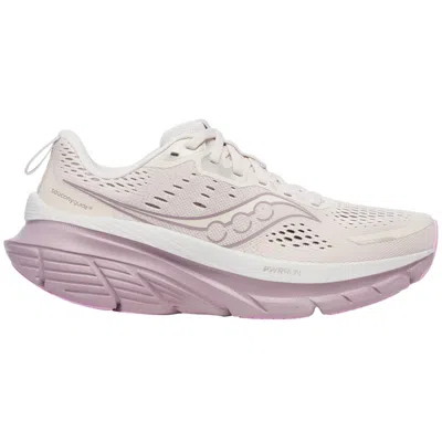 Saucony Women's Guide 18 Running Shoes In Moon/quail In White