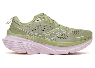 Pre-owned Saucony Guide 18 (women's) Sneakers In Hemlock/bloom