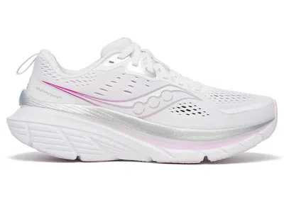 Pre-owned Saucony Guide 18 (women's) Sneakers In White/fuchsia