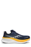 Saucony Hurricane 24 Running Shoe In Navy/peel