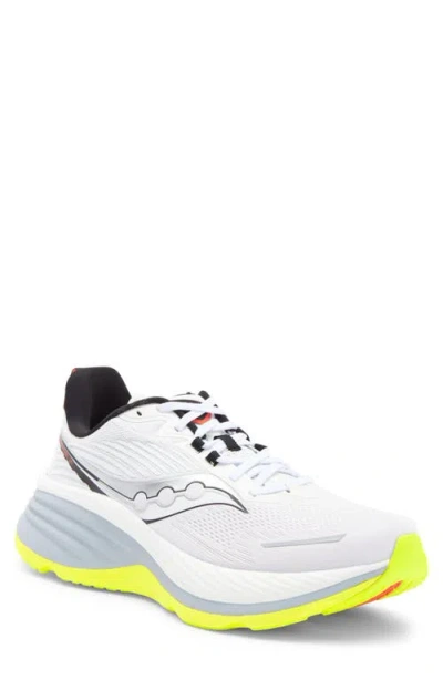 Saucony Hurricane 24 Running Shoe In White/black