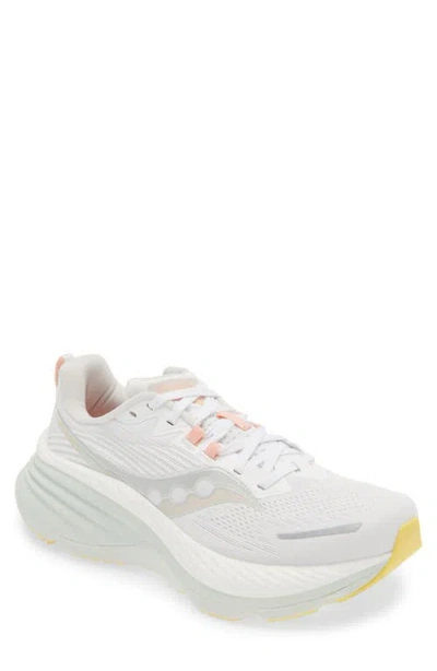 Saucony Hurricane 24 Running Shoe In White/foam