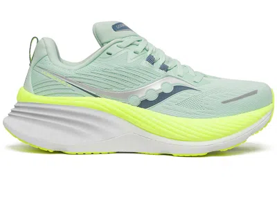 Pre-owned Saucony Hurricane 24 (women's) Sneakers In Jade/citron