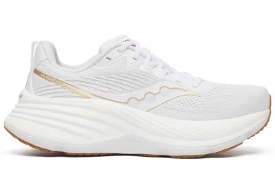 Pre-owned Saucony Hurricane 24 (women's) Sneakers In White/gold