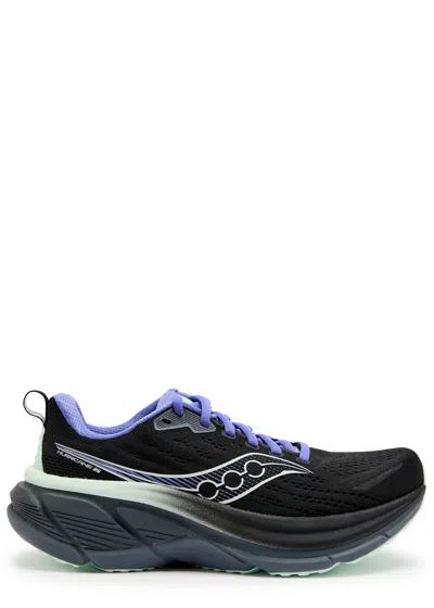 Saucony Hurricane 25 Mesh-knit Sneakers In Black